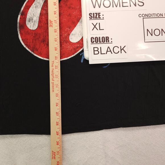 Rolling Stones Band Crew Neck Short Sleeve Graphic T Shirt Womens Size XL Black - Picture 8 of 9